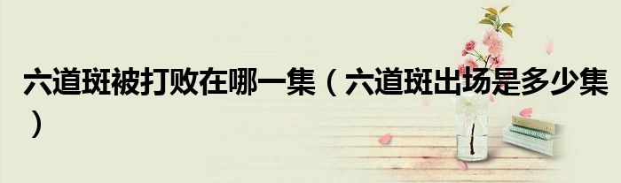六道斑被打敗在哪一集（六道斑出場是多少集）