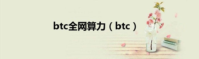 btc全網(wǎng)算力（btc）