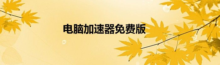 電腦加速器免費版