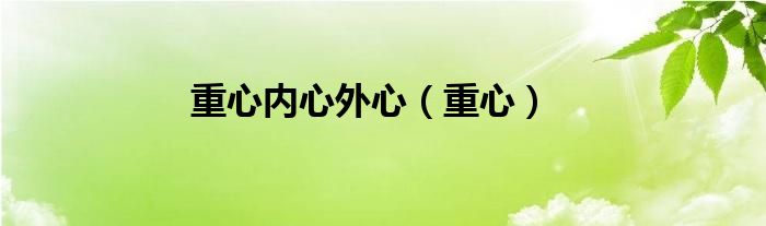 重心內(nèi)心外心（重心）