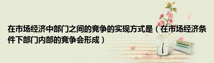 在市場經(jīng)濟中部門之間的競爭的實現(xiàn)方式是（在市場經(jīng)濟條件下部門內(nèi)部的競爭會形成）