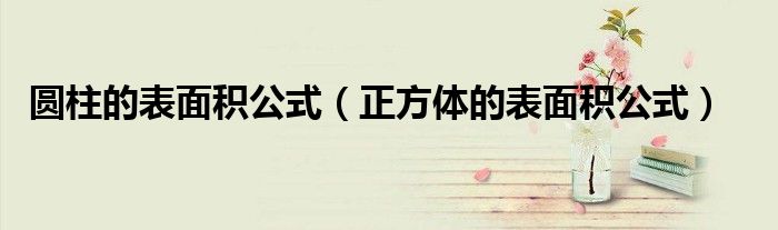 圓柱的表面積公式（正方體的表面積公式）