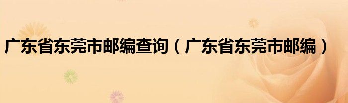 廣東省東莞市郵編查詢（廣東省東莞市郵編）