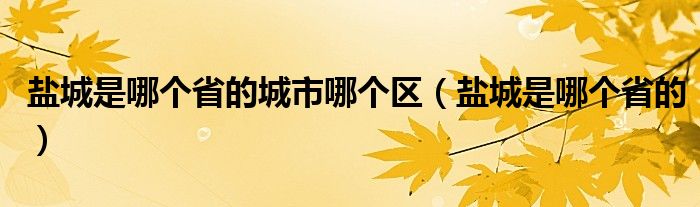 鹽城是哪個(gè)省的城市哪個(gè)區(qū)（鹽城是哪個(gè)省的）
