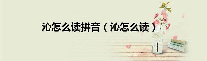 沁怎么讀拼音（沁怎么讀）