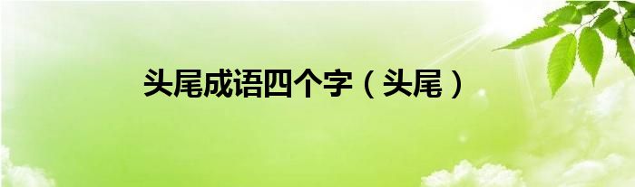 頭尾成語四個字（頭尾）