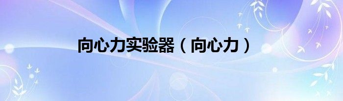 向心力實驗器（向心力）