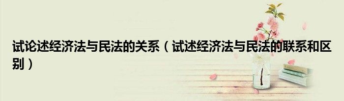 試論述經(jīng)濟法與民法的關(guān)系（試述經(jīng)濟法與民法的聯(lián)系和區(qū)別）