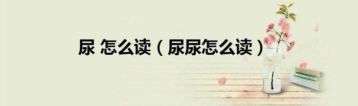 尿 怎么讀（尿尿怎么讀）