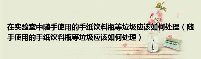 在實(shí)驗(yàn)室中隨手使用的手紙飲料瓶等垃圾應(yīng)該如何處理（隨手使用的手紙飲料瓶等垃圾應(yīng)該如何處理）