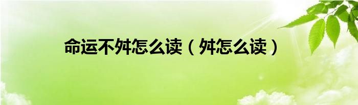 命運(yùn)不舛怎么讀（舛怎么讀）