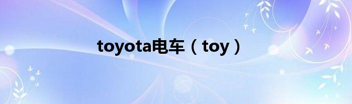 toyota電車（toy）
