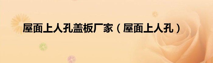 屋面上人孔蓋板廠家（屋面上人孔）