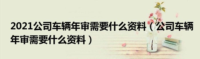 2021公司車輛年審需要什么資料（公司車輛年審需要什么資料）