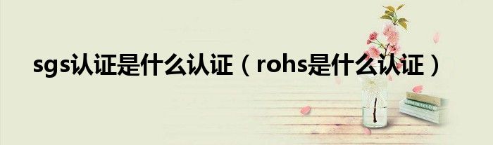 sgs認(rèn)證是什么認(rèn)證（rohs是什么認(rèn)證）