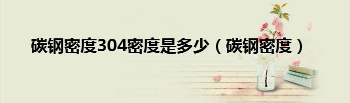 碳鋼密度304密度是多少（碳鋼密度）