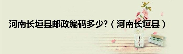 河南長(zhǎng)垣縣郵政編碼多少?（河南長(zhǎng)垣縣）