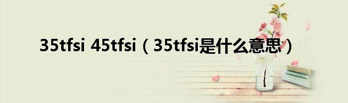 35tfsi 45tfsi（35tfsi是什么意思）