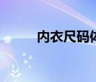內(nèi)衣尺碼體重對照表（內(nèi)衣尺碼）