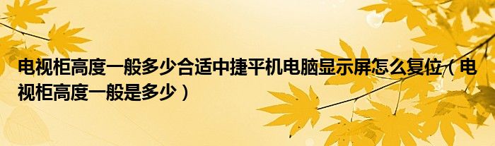 電視柜高度一般多少合適中捷平機電腦顯示屏怎么復位（電視柜高度一般是多少）
