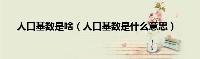 人口基數(shù)是啥（人口基數(shù)是什么意思）