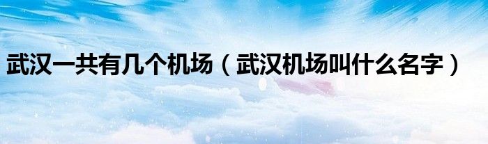 武漢一共有幾個(gè)機(jī)場(chǎng)（武漢機(jī)場(chǎng)叫什么名字）