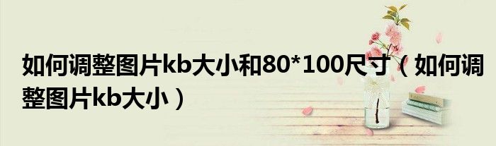 如何調整圖片kb大小和80*100尺寸（如何調整圖片kb大?。? />
                                         </a>
                                    </div>
                                 <div   id=