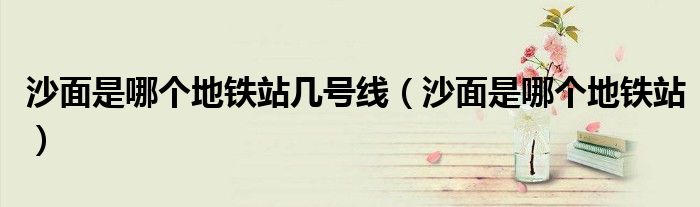 沙面是哪個地鐵站幾號線（沙面是哪個地鐵站）