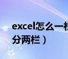 excel怎么一欄分兩個(gè)項(xiàng)目（excel表格一欄分兩欄）