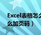 Excel表格怎么加頁碼和目錄（excel表格怎么加頁碼）