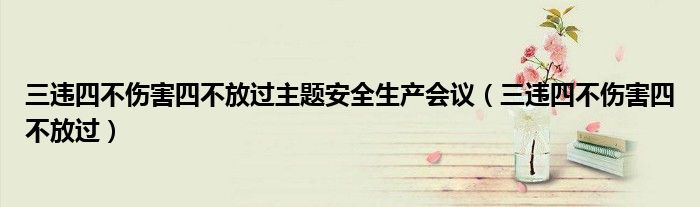 三違四不傷害四不放過主題安全生產(chǎn)會議（三違四不傷害四不放過）