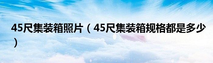 45尺集裝箱照片（45尺集裝箱規(guī)格都是多少）