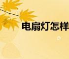 電扇燈怎樣清洗風(fēng)扇葉片（電扇燈）