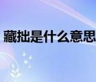 藏拙是什么意思中文翻譯（藏拙是什么意思）