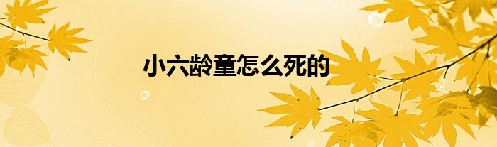 小六齡童怎么死的
