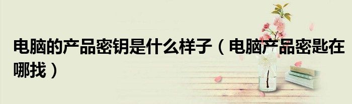 電腦的產(chǎn)品密鑰是什么樣子（電腦產(chǎn)品密匙在哪找）