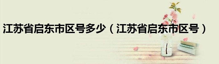 江蘇省啟東市區(qū)號多少（江蘇省啟東市區(qū)號）