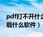pdf打不開什么情況（pdf文件打不開需要下載什么軟件）