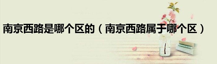南京西路是哪個區(qū)的（南京西路屬于哪個區(qū)）