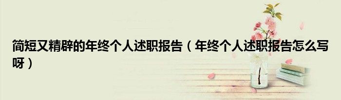 簡短又精辟的年終個人述職報(bào)告（年終個人述職報(bào)告怎么寫呀）