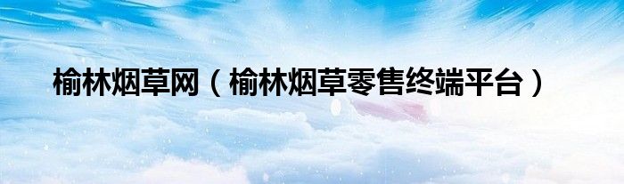 榆林煙草網(wǎng)（榆林煙草零售終端平臺）
