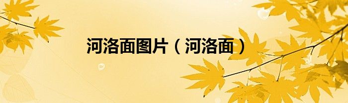 河洛面圖片（河洛面）