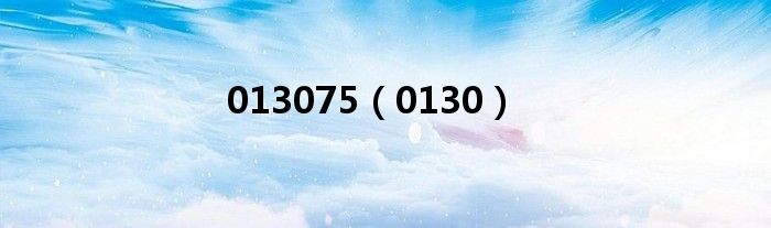 013075（0130）