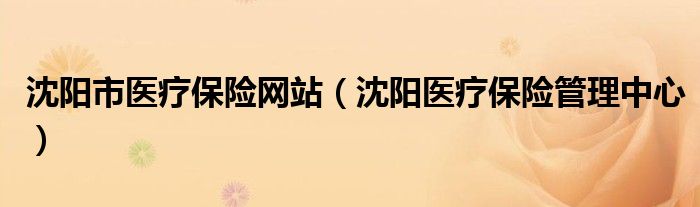 沈陽市醫(yī)療保險網(wǎng)站（沈陽醫(yī)療保險管理中心）