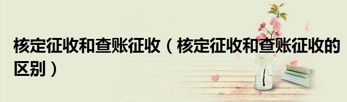 核定征收和查賬征收（核定征收和查賬征收的區(qū)別）