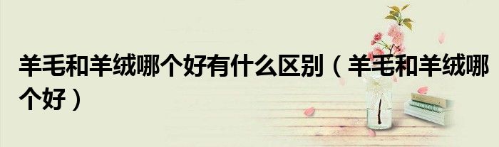 羊毛和羊絨哪個好有什么區(qū)別（羊毛和羊絨哪個好）