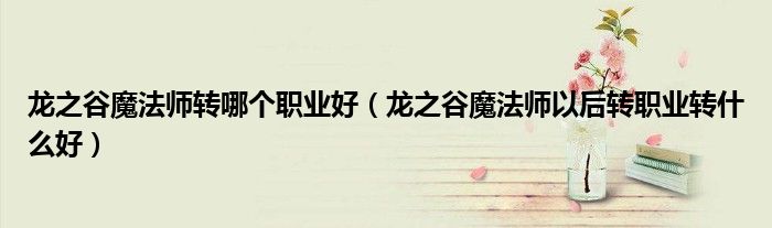 龍之谷魔法師轉哪個職業(yè)好（龍之谷魔法師以后轉職業(yè)轉什么好）