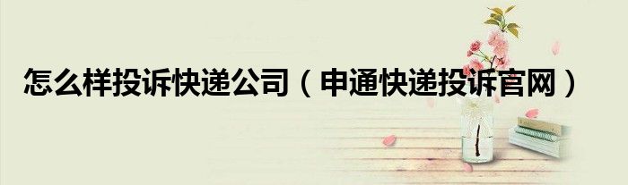 怎么樣投訴快遞公司（申通快遞投訴官網(wǎng)）