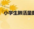 小學(xué)生肺活量數(shù)值（小學(xué)生肺活量正常值）