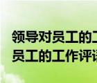 領導對員工的工作評語不少于300字（領導對員工的工作評語）